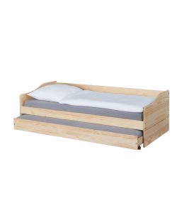 Inter Link Letto singolo con letto estraibile 90x200 cm naturale