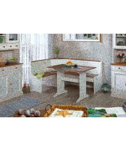 Tavolo pino bianco marrone 110x70x75