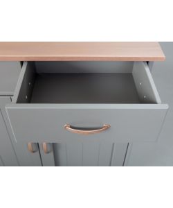 Buffet 2 ante 2 cassetti legno grigio marrone