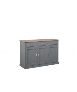 Buffet 3A+3C 131x45x86 pino grigio e marrone