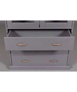 Vetrina Luzerna 10 Grigio Seppia 90 x 38,4 x 190 cm
