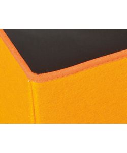 Scatola Widdy in tessuto arancione e grigio