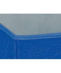 Scatola Widdy in tessuto blu e grigio