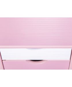 Inter Link Cassettiera 6 cassetti Bianco/Rosa - 36x40x65 cm