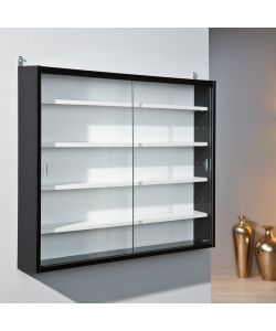 Vetrina Collezionismo Bianco Nero 80X9,5X60H