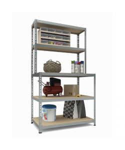 Scaffale a Incastro - Metallo e Legno - 180x100x60 cm