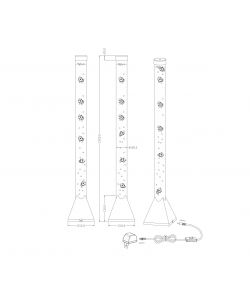 Piantana Motion LED acquario 130 h cm