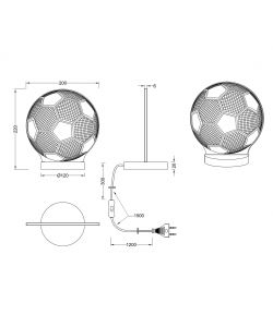 Lampada LED Ball 22 h cm