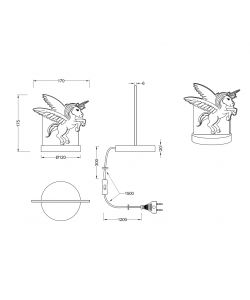 Lampada LED Unicorno 17,5 h cm