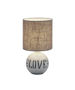 Lampada da tavolo Esna LOVE E14 - 40W - Grigio Cappuccino Diametro 16cm