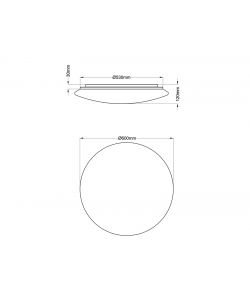 Reality Plafoniera LED Kato Effetto Stelle 27W 3060W 3000-5500K