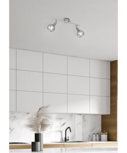 Faretto Brest 2x E14 15W 40 x 20 x 9 cm Cromo
