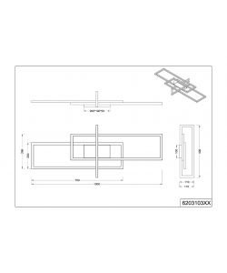 Trio Plafoniera LED Salinas Bianco Opaco Dimmerabile 34W 4100lm 4000K
