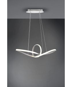 Trio Lighting Lampada Sospensione Sansa LED Bianco Opaco 80cm