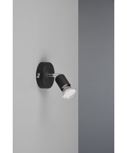 Faretto Paris GU10 35W Nero Opaco Diametro 8 cm