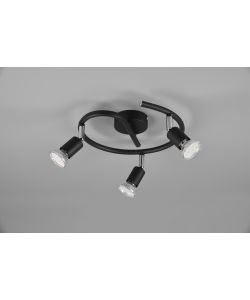 Faretto Paris 3xGU10 35W Nero Opaco