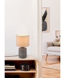 Lampada da tavolo Mala E14 40W Marrone Diametro 15 cm