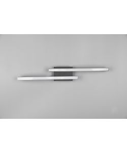 Plafoniera Route 2x SMD LED - 5W - 2x 600lm - 4000K - Nero Opaco 56 x 7 x 9 cm