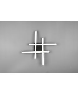 Plafoniera Route 4x SMD LED - 5W - 4x 600lm - 4000K - Nero Opaco 46 x 7 x 46 cm