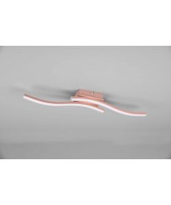 TRIO Plafoniera LED Route 2 luci oro rosa 56 cm