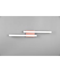 TRIO Plafoniera LED Route 2 luci oro rosa 56 cm