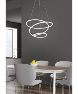 Lampada Sospensione Bologna 1x SMD LED - 36W - 1x5100lm - 4000K - Bianco Opaco 150 x 50 cm