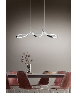 Reality Lampada Sospensione LED Perugia Cromo 36W 80cm