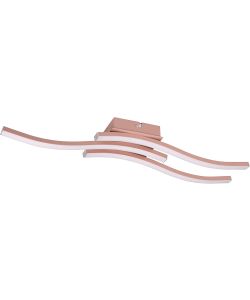 TRIO Plafoniera LED Route 3 luci oro rosa 56 cm