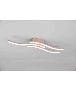 TRIO Plafoniera LED Route 3 luci oro rosa 56 cm