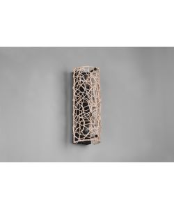 Plafoniera Lovis 2x E14 - 40W - Finitura naturale con reticolo in rattan