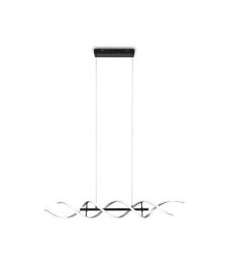 Trio Sospensione LED Sequence 45W Nero-Alluminio 104x16cm