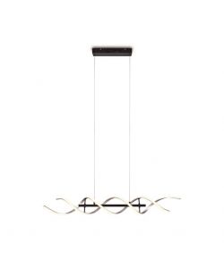 Trio Sospensione LED Sequence 45W Nero-Alluminio 104x16cm