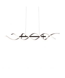 Trio Sospensione LED Sequence 45W Nero-Alluminio 104x16cm