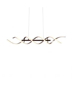 Trio Sospensione LED Sequence 45W Nero-Alluminio 104x16cm