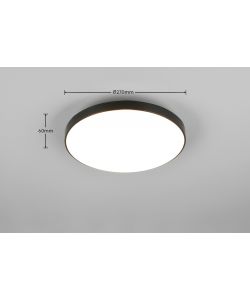 Reality Plafoniera Led Spica Nera - 18W 2000lm 4000K - D.27cm