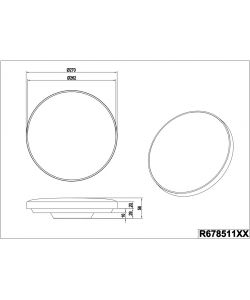 Reality Plafoniera Led Spica Titanio - 18W 2000lm 4000K - D.27cm