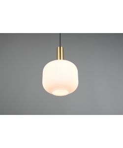 Trio Lampada in Vetro a Sospensione Diva - Ottone - E27 D.20x150cm