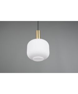 Trio Lampada in Vetro a Sospensione Diva - Ottone - E27 D.20x150cm