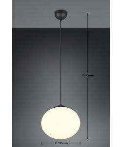 Trio Lampada a Sospensione Fomento - Base Nera - E27 D.30x150cm