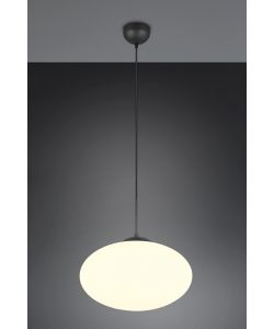 Trio Lampada in Vetro a Sospensione Fomento - Nero - E27 D.40x150cm