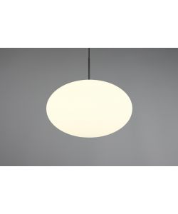 Trio Lampada in Vetro a Sospensione Fomento - Nero - E27 D.40x150cm