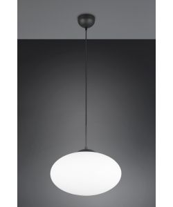 Trio Lampada in Vetro a Sospensione Fomento - Nero - E27 D.40x150cm