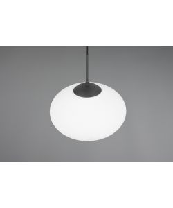 Trio Lampada in Vetro a Sospensione Fomento - Nero - E27 D.40x150cm