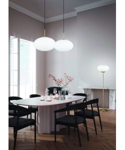 Trio Lampada a Sospensione Fomento - Base Ottone - E27 D.40x150cm