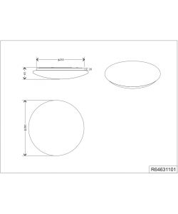 Reality Plafoniera Led Umbria Alabastro - 12W 1600lm 4000K - D. 278mm