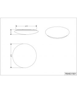Reality Plafoniera Led Umbria Alabastro - 23W 3200lm 4000K - D. 375mm