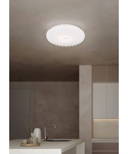 TRIO Plafoniera LED Etoris effetto cristallo bianca diam. 40 cm