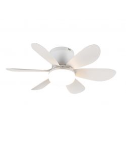 Trio Ventilatore da soffitto LUND Bianco opaco 52cm con luce LED 8W