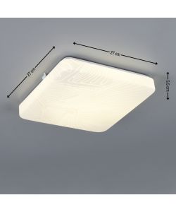 Reality Plafoniera Led Quadrata - Effetto Foglia - 16W 1600lm L.27cm