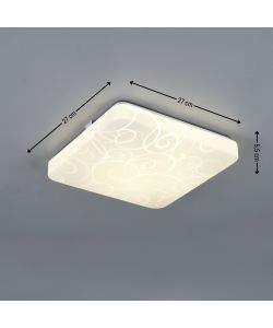 Reality Plafoniera Quadrata Led Mandria - Cerchio - 16W 1600lm L.27cm